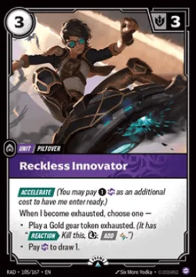 Reckless Innovator (RADX 105) Radiance: Promos