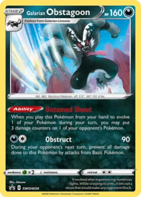Galarian Obstagoon (PR-SW SWSH059) SWSH Black Star Promos