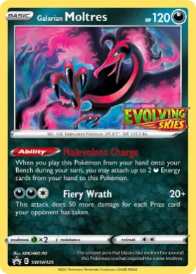 Galarian Moltres (PR-SW SWSH125) SWSH Black Star Promos