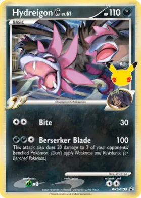 Hydreigon [C] Lv.61 (PR-SW SWSH138) SWSH Black Star Promos