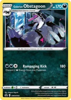 Galarian Obstagoon (PR-SW SWSH193) SWSH Black Star Promos