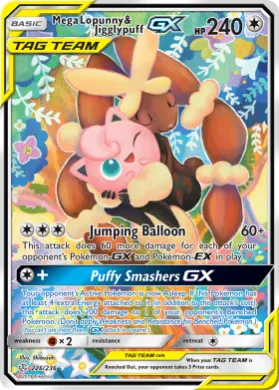 Mega Lopunny & Jigglypuff-GX (CEC 226) Cosmic Eclipse