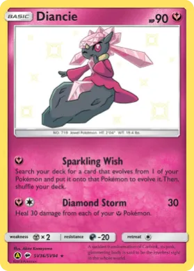 Diancie (HIF SV36) Hidden Fates
