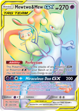 Mewtwo & Mew-GX (UNM 242) Unified Minds