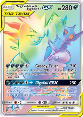 Mega Sableye & Tyranitar-GX (UNM 245) Unified Minds