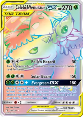 Celebi & Venusaur-GX (TEU 182) Team Up