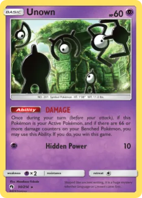 Unown (LOT 90) Lost Thunder