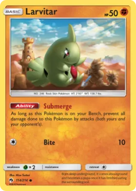 Larvitar (LOT 114) Lost Thunder