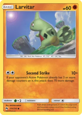 Larvitar (LOT 115) Lost Thunder