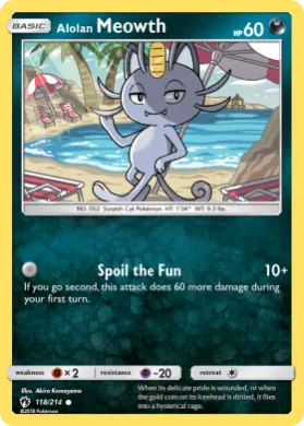 Alolan Meowth (LOT 118) Lost Thunder