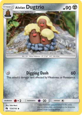 Alolan Dugtrio (LOT 123) Lost Thunder