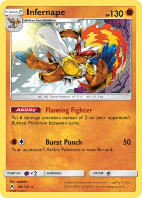 Infernape (FLI 59) Forbidden Light
