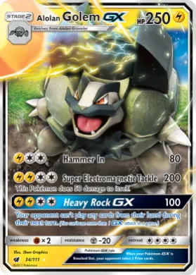 Alolan Golem-GX (CIN 34) Crimson Invasion