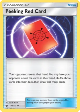 Peeking Red Card (CIN 97) Crimson Invasion