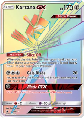 Kartana-GX (CIN 117) Crimson Invasion