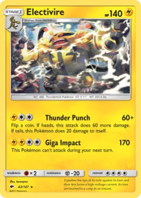 Electivire (BUS 43) Burning Shadows