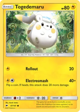 Togedemaru (BUS 47) Burning Shadows