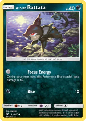 Alolan Rattata (BUS 81) Burning Shadows