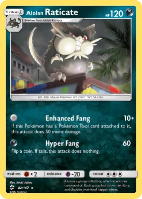 Alolan Raticate (BUS 82) Burning Shadows
