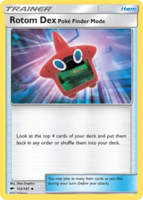 Rotom Dex Poké Finder Mode (BUS 122) Burning Shadows