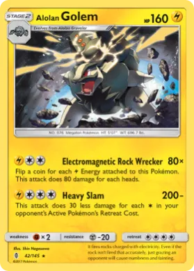 Alolan Golem (GRI 42) Guardians Rising